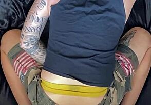 How 3 Gay Amateurs Enjoy a Tattooed Dildo Toy