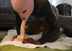 Fuck my throat with sloppy deepthroat action now