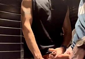 Dominating Handjobs and Blowjobs in USA Bathroom Pool Action