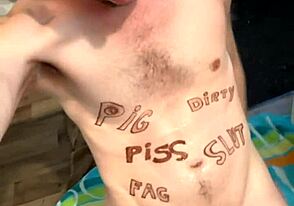 Gay teen having raw fun