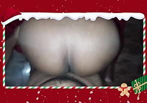 hints of steamy brazilian amateur vibes in this christmas sex scene.