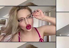 hey, got a thing for secret lips with huge lipstick and glasses? it’s pure fetish fuel.