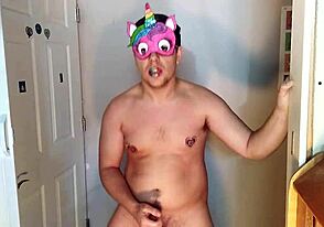 Gay pride with a unicorn theme and bareback sex
