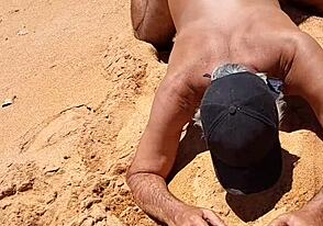 Public gay sex with a Latina shemale in a solo performance