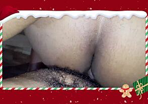 Brazilian Amateur Anal for Christmas Surprise
