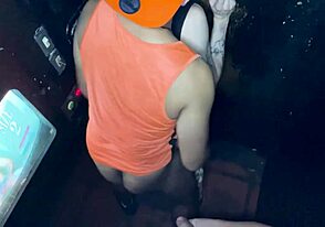 Two hung men share my ass in cabins