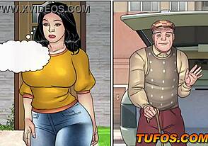 Unwanted guest turns steamy with erotic European father-in-law