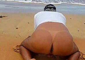 ladysilva latina gay inviting for hot beach anal action