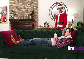Step-bro’s Christmas Eve visit leads to some naughty fun