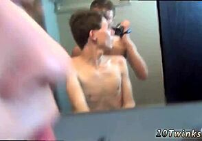 Free gay bathroom action with hot nude teen boys