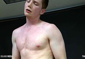 Ginger guy gets paid to masturbate
