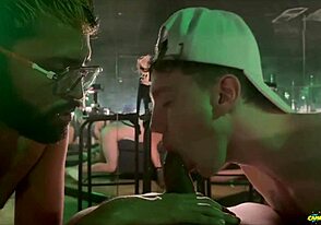 Massive Threesome Blowjob with Two Huge Colombian Cocks Filling Twink’s Mouth. Cum Everywhere in Wild Action!