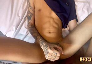 Sexy Brazilian teen gets his ass pounded in hardcore style