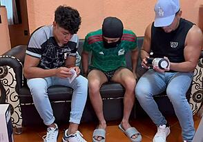 Latino twinks in solo pleasure