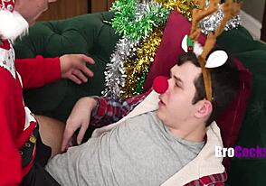 Step-bro’s Christmas Eve visit leads to some naughty fun