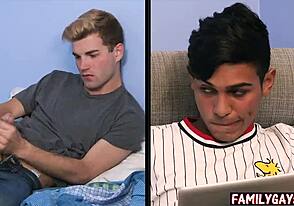 A three womanizer affair between a bear daddy, a twink stepson and an exchange student