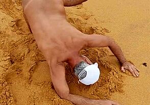 Public beach sex with hot gay Latino twink
