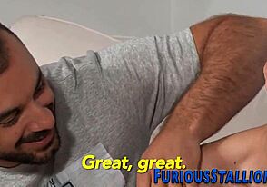 Raw gay cock riding action