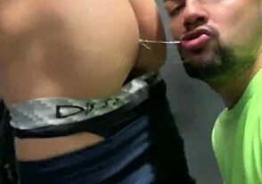 Dotado Safado Slams Hard in Bathroom, Nearly Caught in Sheer Action