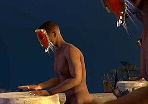 3D adult film with a hot blowjob and virgin loss scene
