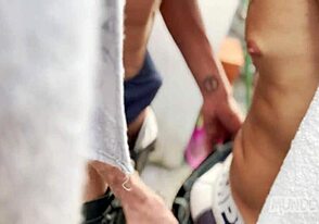 Ever tried banging outdoors between the sheets with a monster cock quickie? Wanna join us?