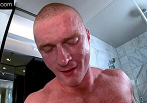 A hot plumber with a tool gets to work on Brody’s drain hole