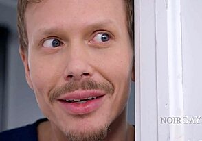 Intense anal sex with black guy and white twink