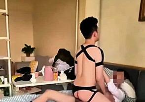 Asian gay couple's raw amateur sex