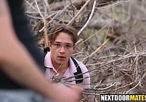 Public park encounter of hot guys