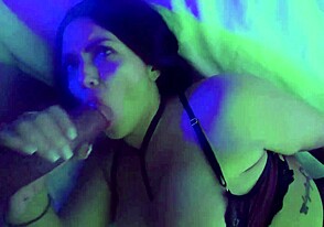 This is a sloppy and steamy scene with a tattooed babe and a big black cock