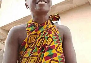 Ghanaian transsexual in steamy solo