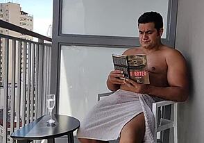 Hot gay action by the pool on a summer day