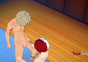 Yaoi: Todoroki and Bakugo's steamy scene