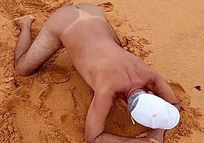 Public beach sex with hot gay Latino twink