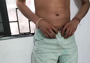 Straight sex with a hot guy next door turns kinky and ends with a facial