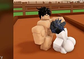 Two guys enjoy fun outdoor gay adventure