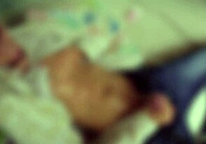 Skinny Latino twink jerks off with oily hands