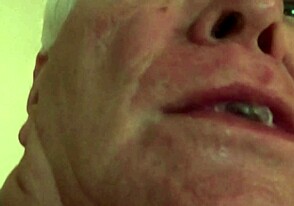 Amputee grandpa's unexpected cumshot mouthful surprise