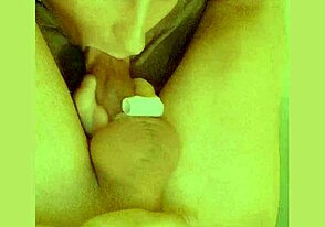 Sexy girl masterfully masturbates, shaking ass