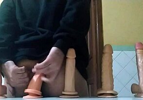 A year of hot action with an amateur with a big dick