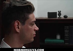 Big cock Mormon jock gets promoted and bangs hunk