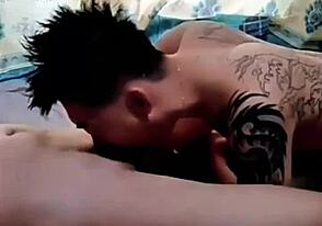 Asian studs shoot cum in gay film