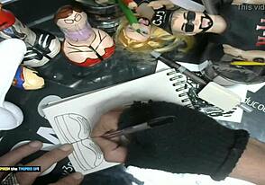 Intense toy play in gallery