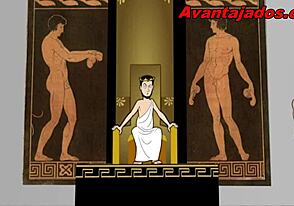 Free gay cartoon the fat greeks pause