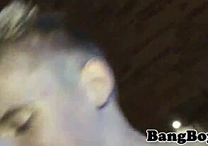 Young European party boys get paid to swallow cum