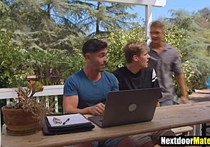 Stepbrother sex with straight man