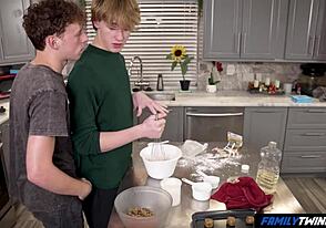Pretty boy cooks for appreciated stepdad
