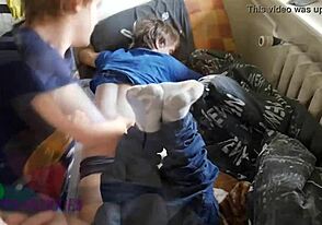 European boyfriends enjoy cumshots together