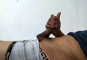 Teasing huge cock again delightfully