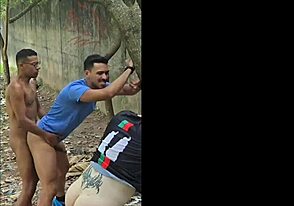 Public park tryst with gay lad